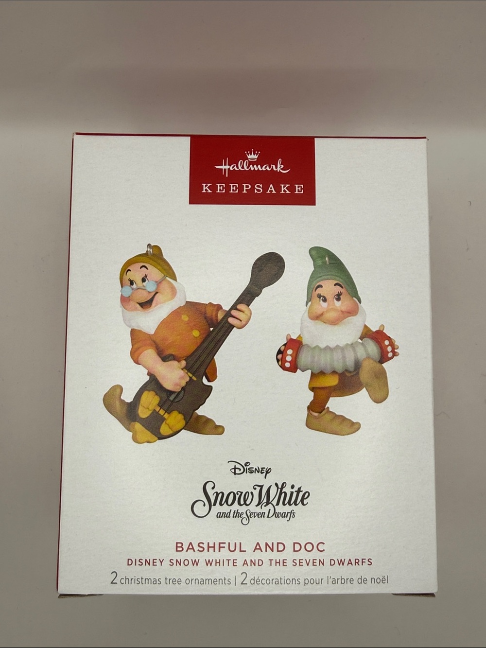 Hallmark Disney Snow White Bashful & Doc Ornaments 2024
